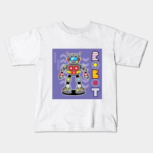 Robot purple Kids Design Kids T-Shirt